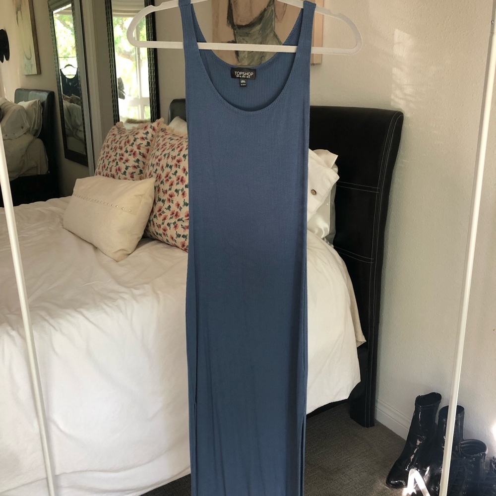 Topshop Blue Maxi Dress